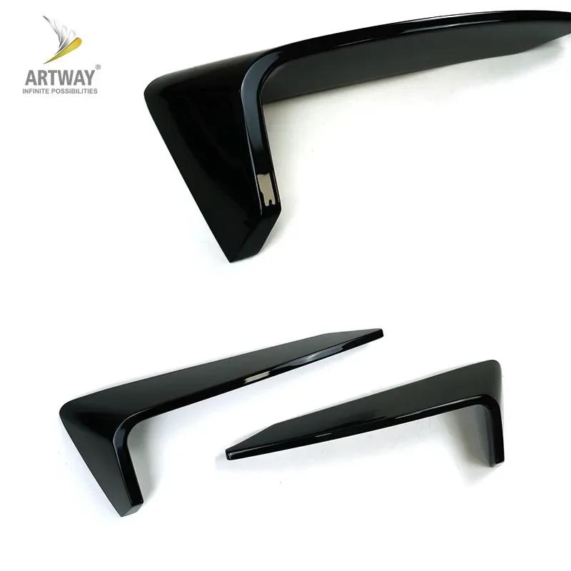 For Land Rover Defender 90/110 2020 2021 2022 2023 High Quality ABS Black Bumper Front Lip Wind Knife Spoiler Cover Body Kit
