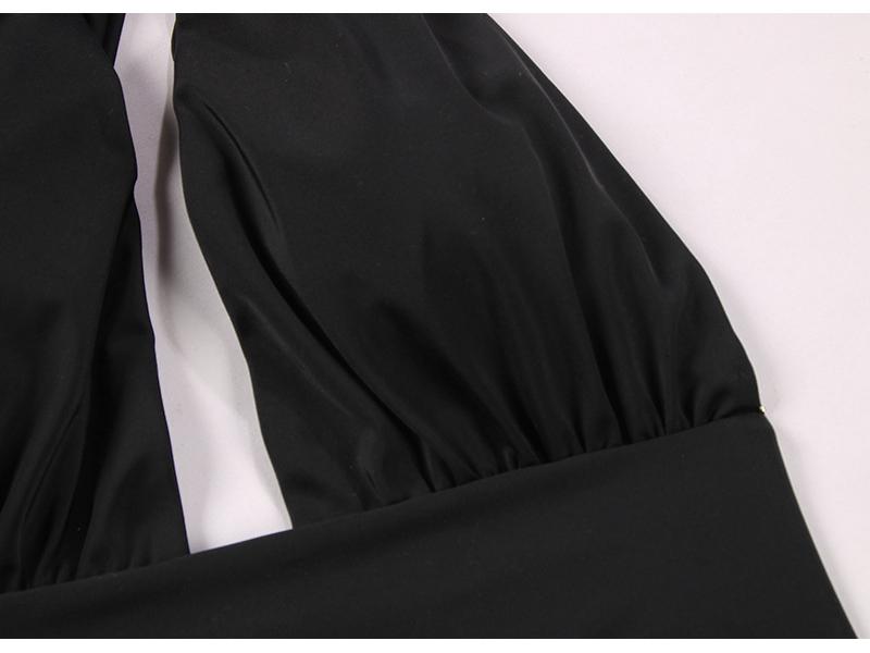 2024 One-Shoulder High Waist Solid Color Swimsuit with Cutout Design
