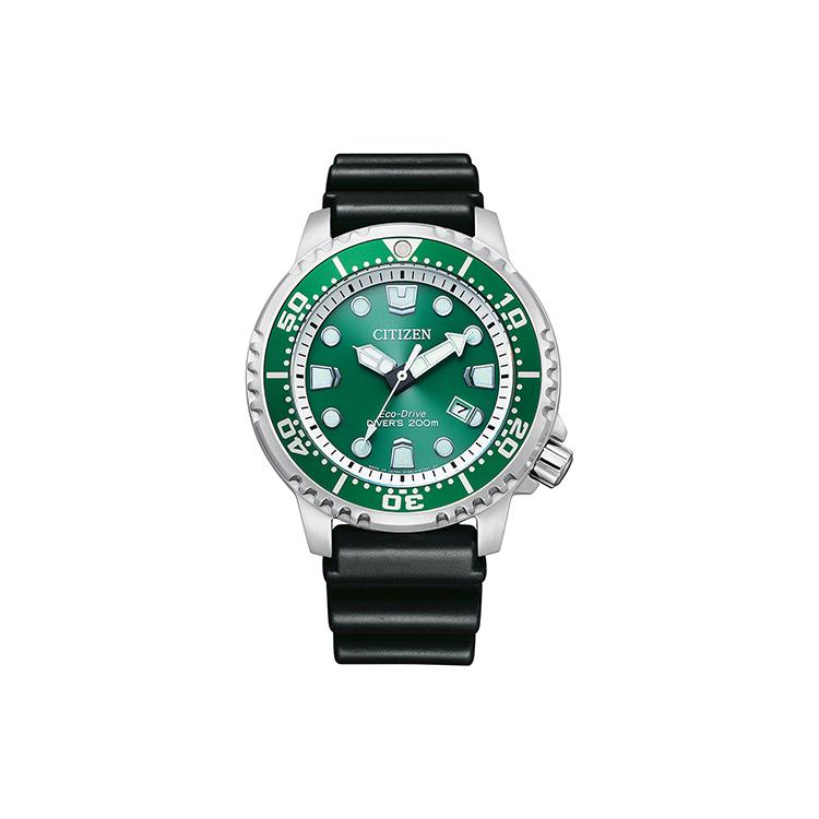 CITIZEN Sky Eagle Collection Light Powered Quartz Movement Rubber Strap Watch 44mm Men s Watches BN0156-13W Green Dial