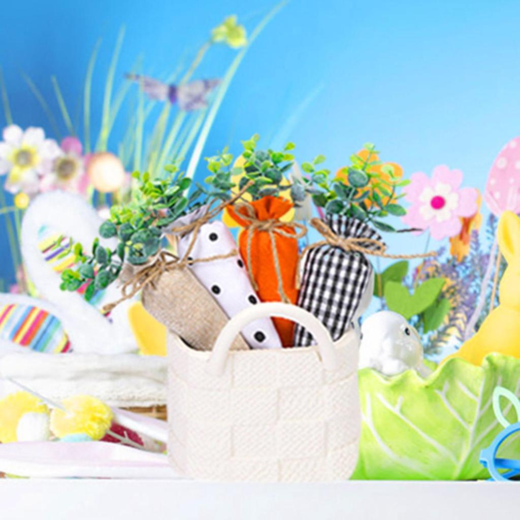 Easter Decor Carrots 4 Pieces Seasonal Desk Decoration Holiday Table Centerpieces For Bookcase Bookshelf Display Cabinet