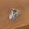925 Sterling Silver Rings For Women Men Fine Jewelry Finger Adjustable Open Wing Shape Ring For Party Birthday Gift