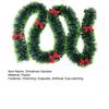 6.5FT Christmas Garland with 6 Pcs Red Bows Artificial Greenery Pine Garland for Mantle Stair Fireplace Home Party Decoration