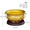 Aris & Juno Brass Treasure Bowl - Traditional Chinese Style, Perfect for Home or Office To Attract Wealth and Good Fortune (Length: 13 Cm)