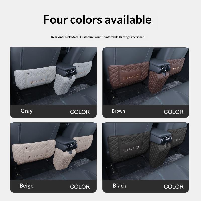 For BYD ATTO3 Car Specialized Kick Mat Front Seat Back Pad Rear Row Anti Kick Mat Dirt Resistant Auto Interior Protective