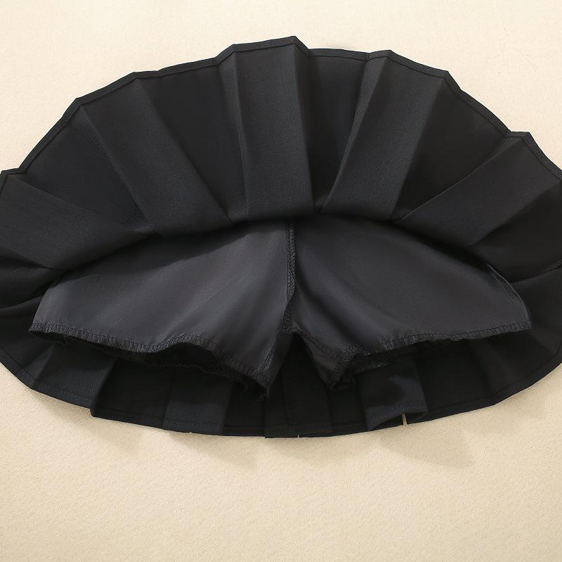 Academy Style Solid Pleated Skirt for Girls, Spring/Autumn Collection 2025