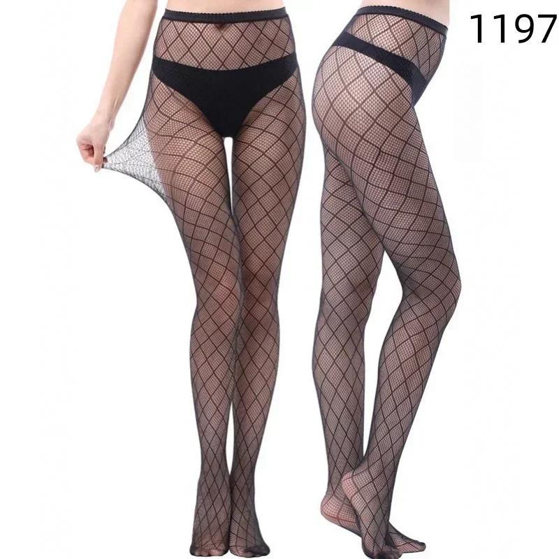 Plus Large Size 5Xxxxxl Fishnet Long Socks Hollow Body Stockings Garters Belt Tights Gothic Black Pantyhose Lingerie For Woman