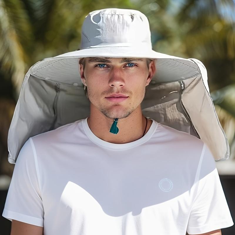 Summer Men's Outdoor Sun Hat Shawl Fishing Hat UV Mountaineering Hat Waterproof Sun Hat Fisherman's Hat