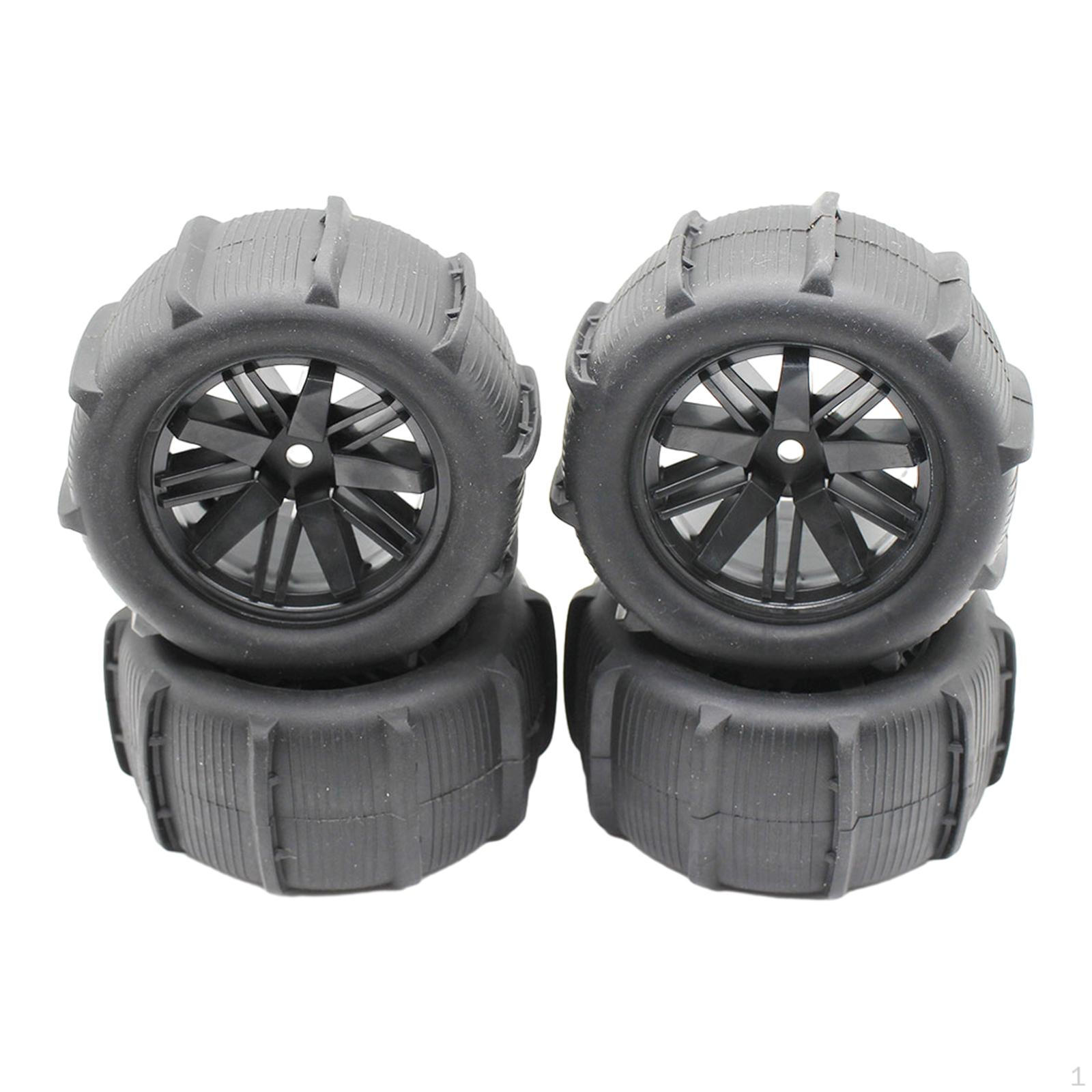

4x 1/14 RC Car Tires Parts Upgrade Stable Performance Accessory Replacement for 124007