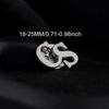 Individuelle Doppelbuchstaben-Brosche Damen Herren Edelstahl Initialen-Broschen Personalisierte Paar Hochzeitskleidung Dekoration Schmuck