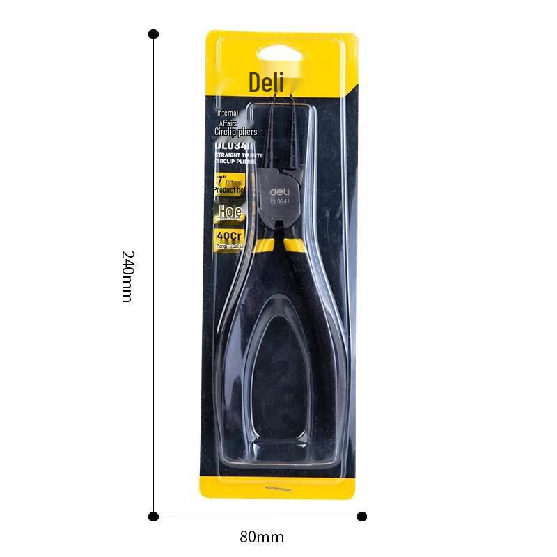 Alicates para Circlips Internos Rectos Deli Tools