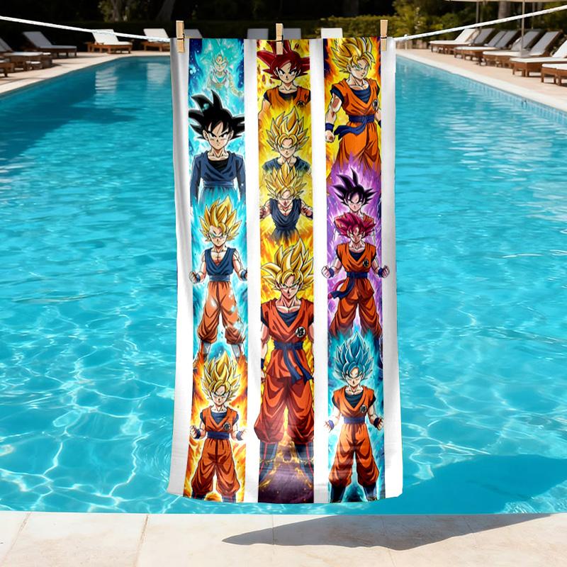 DRAGON BALL Print Beach Towel Design, Soft, Lightweight. for Home Bathroom, Spa, Pool, Yoga, Surfing, Camping, Gift for Family, Friend