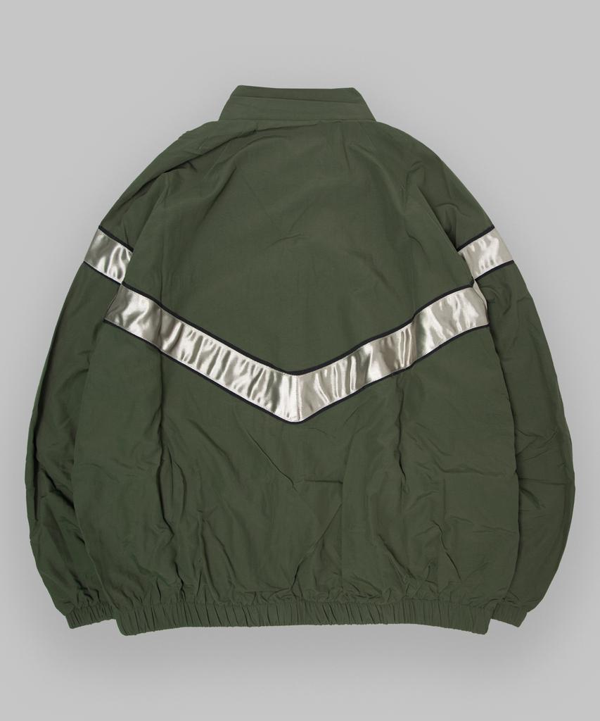 Black Moment Two-Way Classic Nylon Tape Contrast Windbreaker Jacket