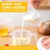 3Pcs 250/500/1000ml Measuring Cup with Handle & Scale Clear Heat-Resistant V Shaped Spout Kitchen Plastic Cooking Volume Baking