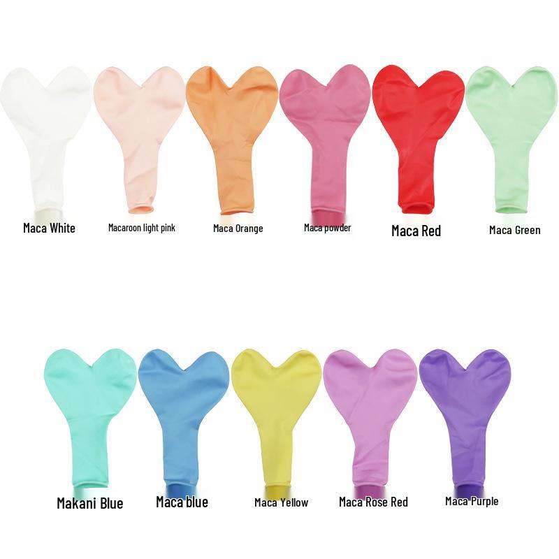 Heart-Shaped Macaron Matte Balloons - Romantic Wedding & Party Decorations