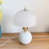 Ceramic Base Flower Bud Table Lamp Glass Cover Bedside Lamp Modern Ambient Light  Bedroom