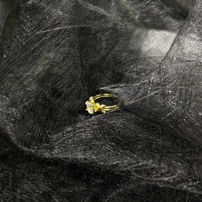 Women's Fashion Gold Cross Ring Wedding Ring Engagement Ring Simple Ring Gift for Women