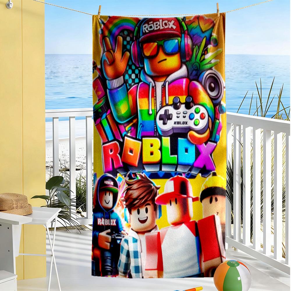 Roblox Strandtuch Weich Langlebig Schnelltrocknend Bequem Leicht Perfekt für Reisen Yoga Camping und Schwimmen