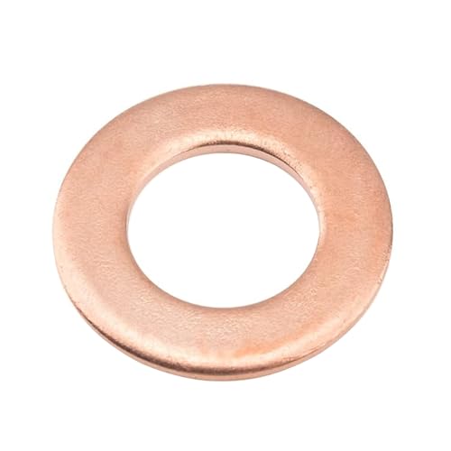 Oil Drain Plug Gasket Compression Washer Sealing Ring for Oil Change Outer Diameter 22mm Inner Diameter 12mm Thickness 1.5mm (Copper, M1222)