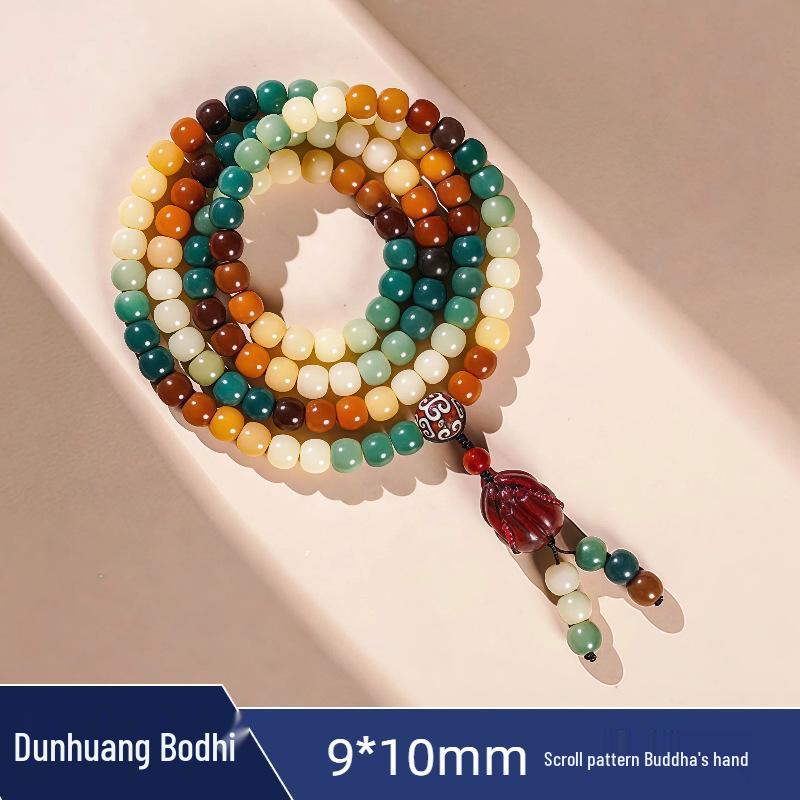 Retro Ethnic Bracelet & Prayer Beads: 108 Bodhi Beads with Scented Sachet Necklace for Women & Men