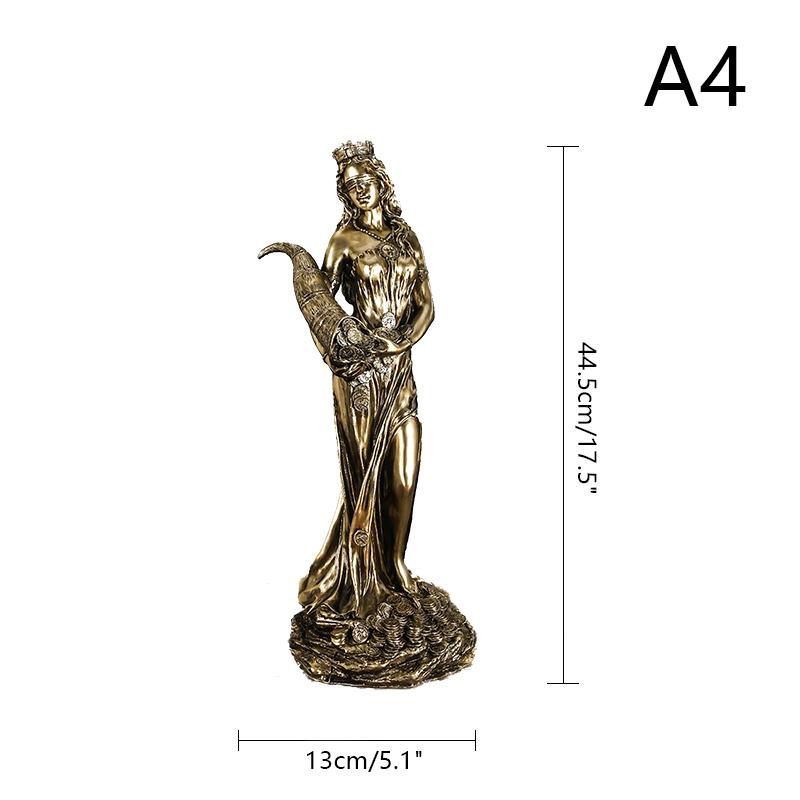 Greek Goddess of Wealth Statue Business Gifts Cashier Office Lucky Decoration Fortune Ornament
