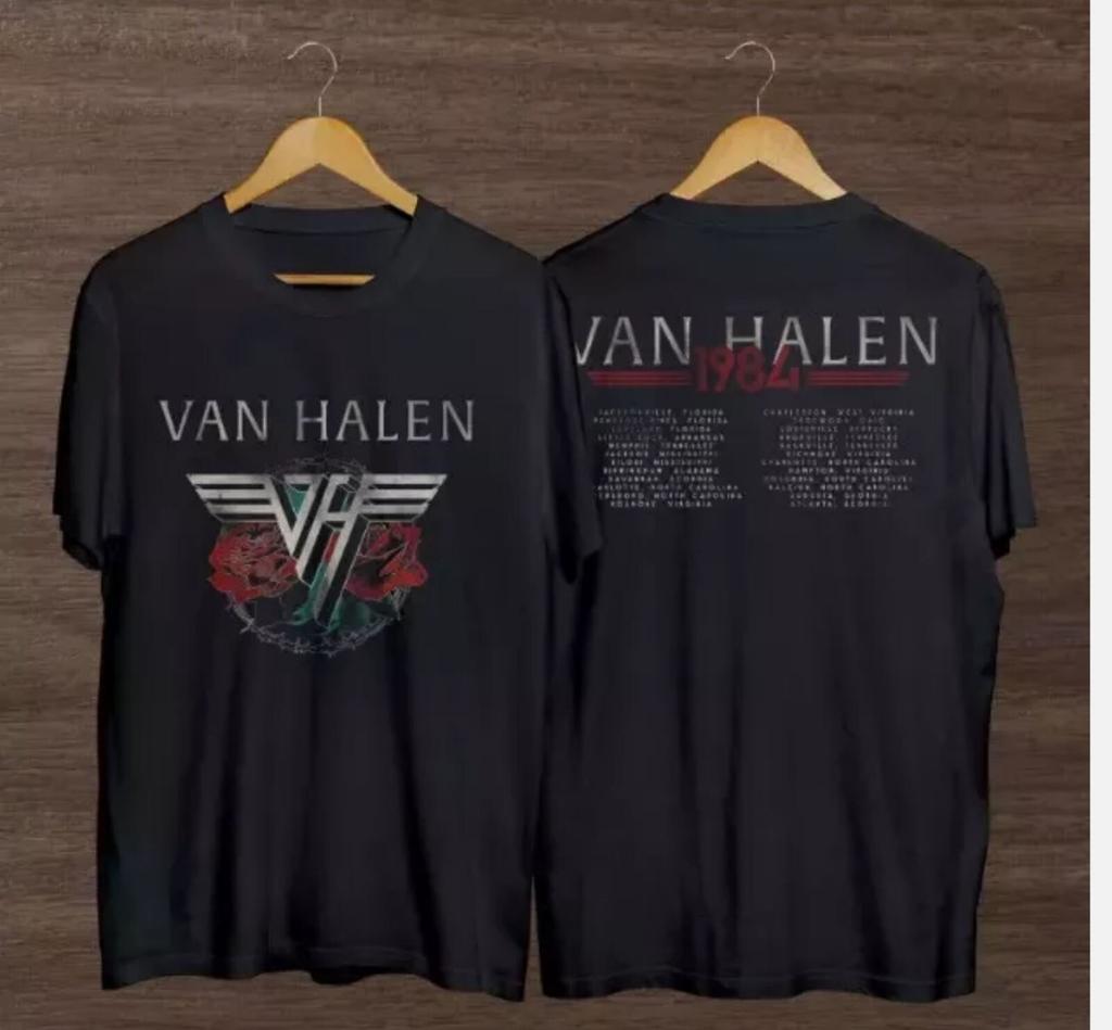 1984 Van Halen Tour T-Shirt, Vintage Van Halen 1984 Music Concert Tour T-Shirt
