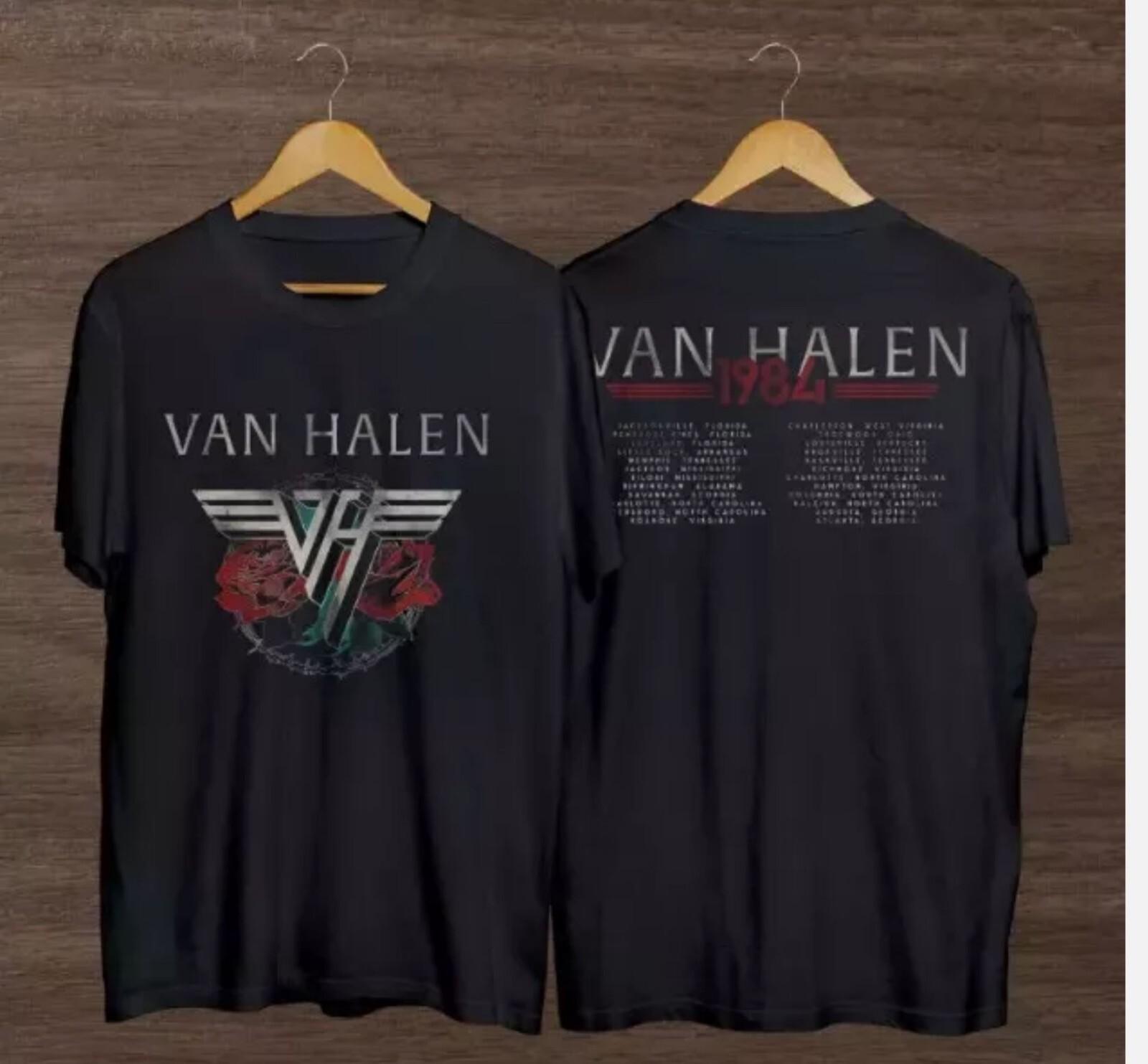 1984 Van Halen Tour T-Shirt, Vintage Van Halen 1984 Music Concert Tour T-Shirt S