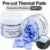 100Pcs Thermal Pad Insulating Silicone High Temperature Resistance Pads Motherboard Cpu Ic Gpu Repair Pre-Cut Thermal Pads