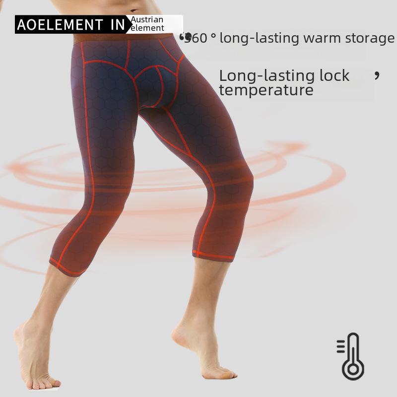 Thermo-Leggings aus Wollmischung für Herren in großen Größen – dünne, enge Hosen für Jungen im Herbst/Winter