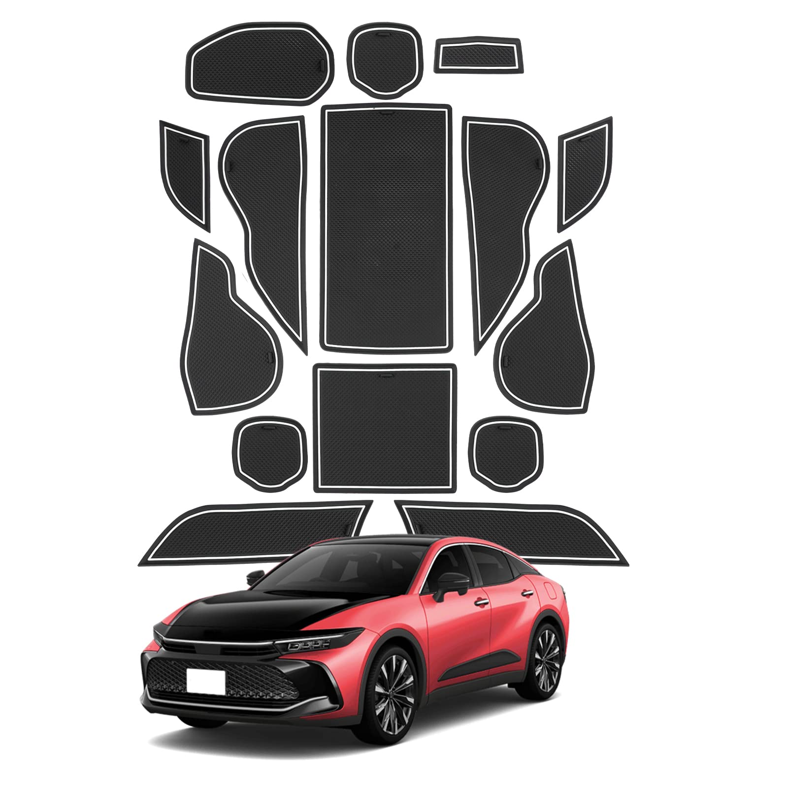 

SHAOHAO Новый Toyota Crown Crossover 16-го поколения 35 серии Внутренний резиновый коврик Карманный коврик Тип аксессуаров Детали салона Коврик консоли Кроссовер внедорожник белый