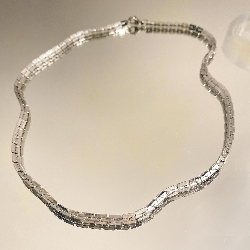 Collier Chaîne Cubaine en Acier Titane Unisexe: Style Tendance Européen & Américain Hip-Hop Disco