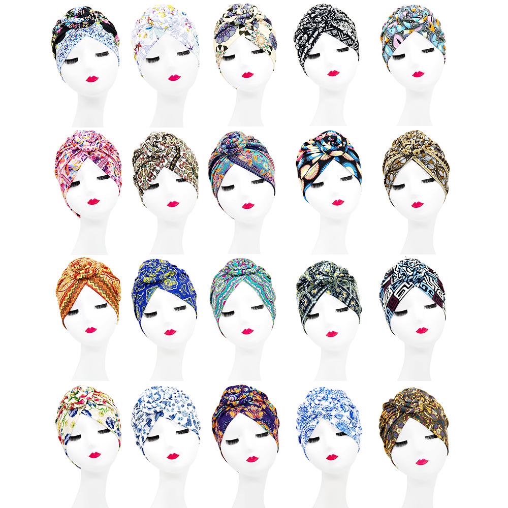 Stylish Donut Turban Hat: European & American Ethnic Swirl Design