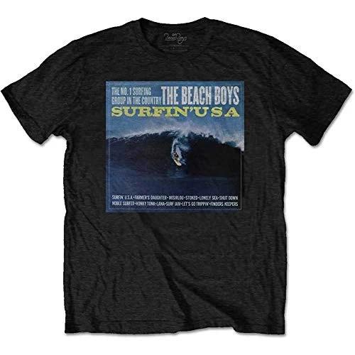 The Beach Boys BBTS07MB T-Shirt, Black, XXL S