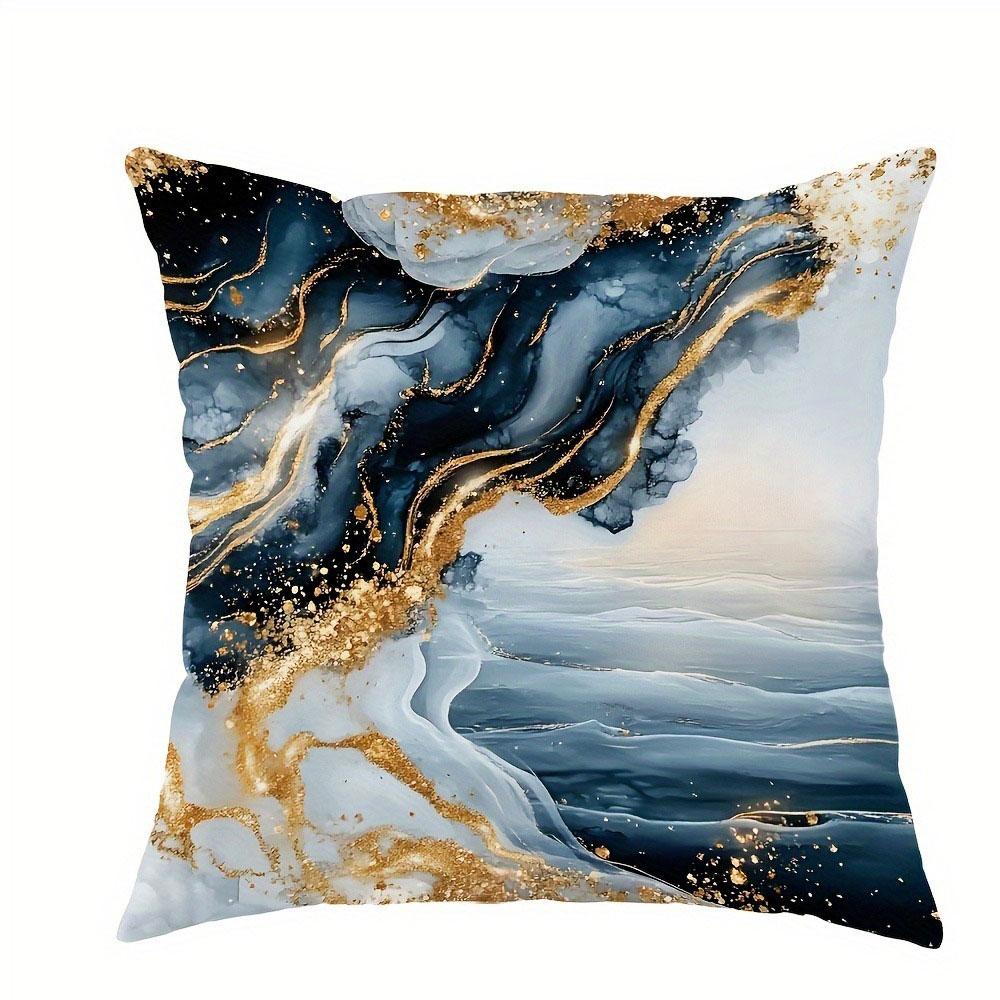 Colorful Fluid Art Pillowcasebedroom Living Room Sofa Home Decor Polyester Cushion Cover With Zipper
