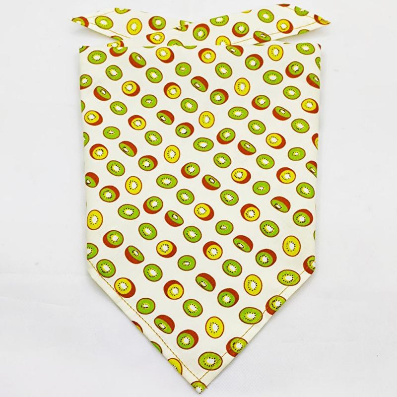 Pet Bandanas Cotton Spring Summer Fruit Green Leaf Butterfly Dog Cat Triangle Scarf