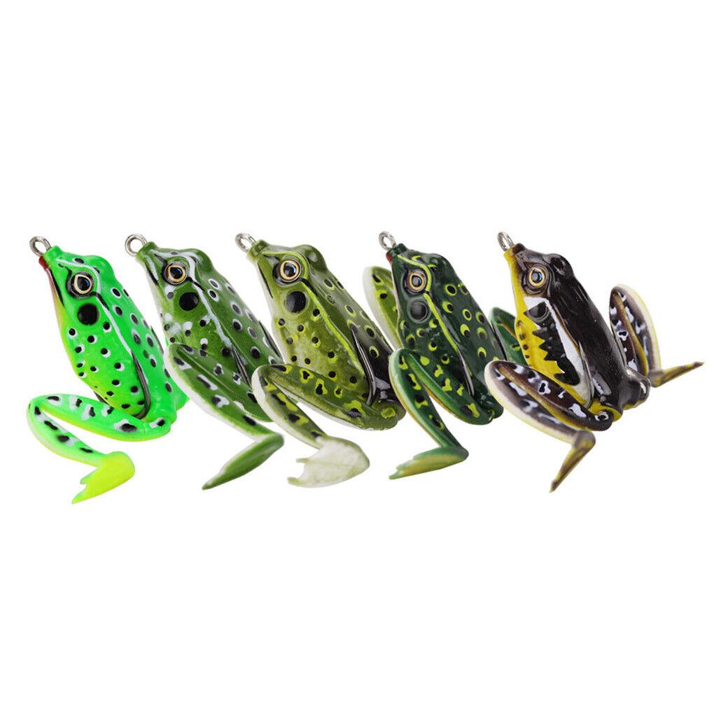 5CM Esca da Pesca Rana Razzo Amo da Pesca Morbido Articoli Sportivi Trota d'Acqua Dolce