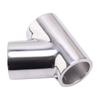 Silver Stainless Steel Hardware Boat Ship Yacht Motorboat Hand Rail 60 Degree Tee Fittings For 25mm 1" Pipe
