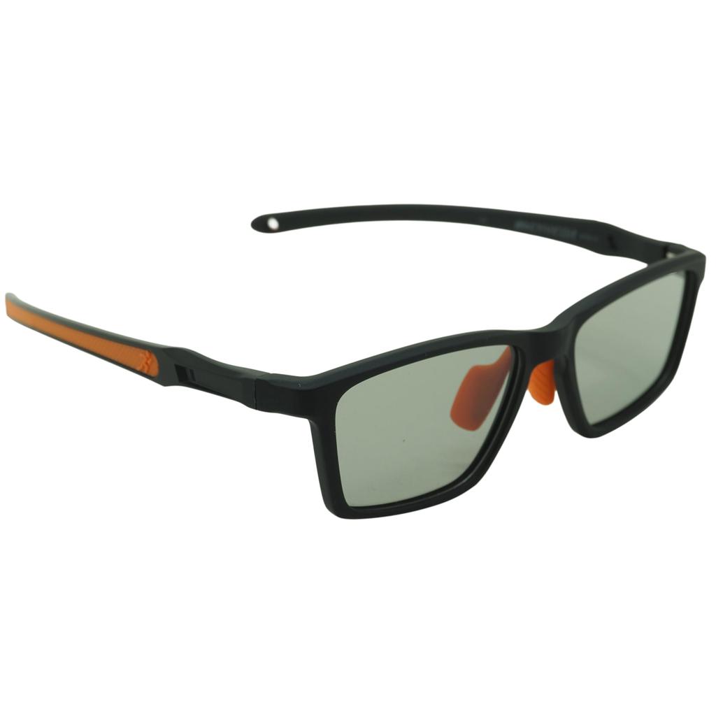 6753FG Light Color Polarized Sports Sunglasses for Men UV Square Rubber Straight Temples Black [OTC.web] - Stylish, Cool, Protection, TR90, Shape,