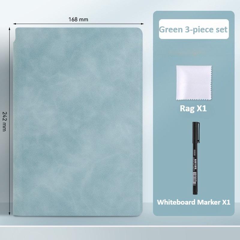 A5 Wiederverwendbares Whiteboard Notizbuch Set Mit Whiteboard Stift Löschtuch Leder Notizblock Wochenplaner Tragbar Stilvoll Büro