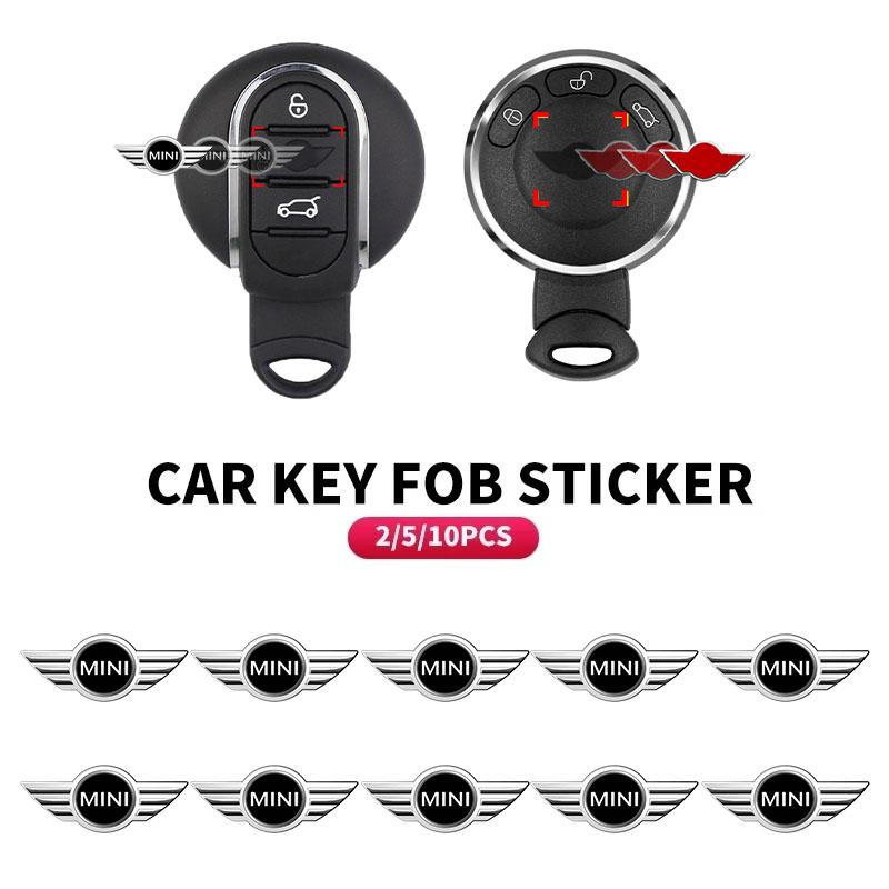 

14/18/22мм Наклейки с эмблемой ключа автомобиля Аксессуары с логотипом ключа управления для MINI F54 F55 F56 R56 R60 SONE Roadster Clubman Coupe 22MM 2Pcs