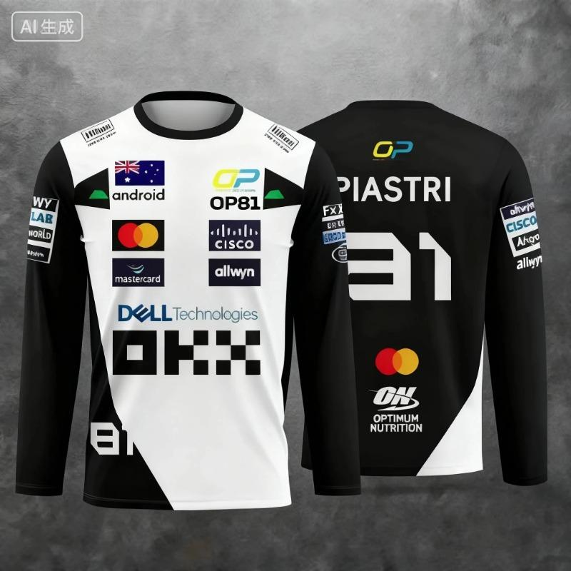 2026 Nuevo Camiseta de Manga Larga Estilo de Carreras No 4 Traje de Carreras de Motorsport Extremo Ropa Deportiva Transpirable para Deportes de Carreras