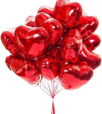 Hochzeit Valentinstag Geburtstagsfeier Zubehör Dekoration Globos 18 Zoll Farbige Ballons Liebe Rotes Herz Aluminiumfolienballons