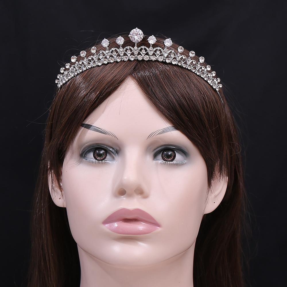 New Wedding European Style Wedding Headband, Forest Leaf Crystal Beaded Starry Handmade Bridal Crown