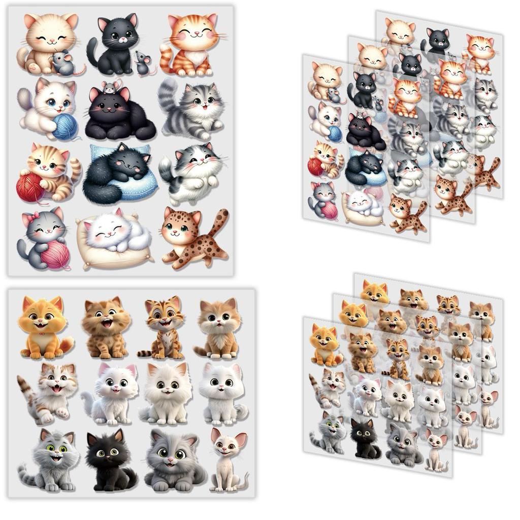 Various Cats Patches On Clothes Print On T-Shirt Caps Dresses Heat Transfer Clothes Stickers Diy Hoodies T-Shirt Thermal Patches
