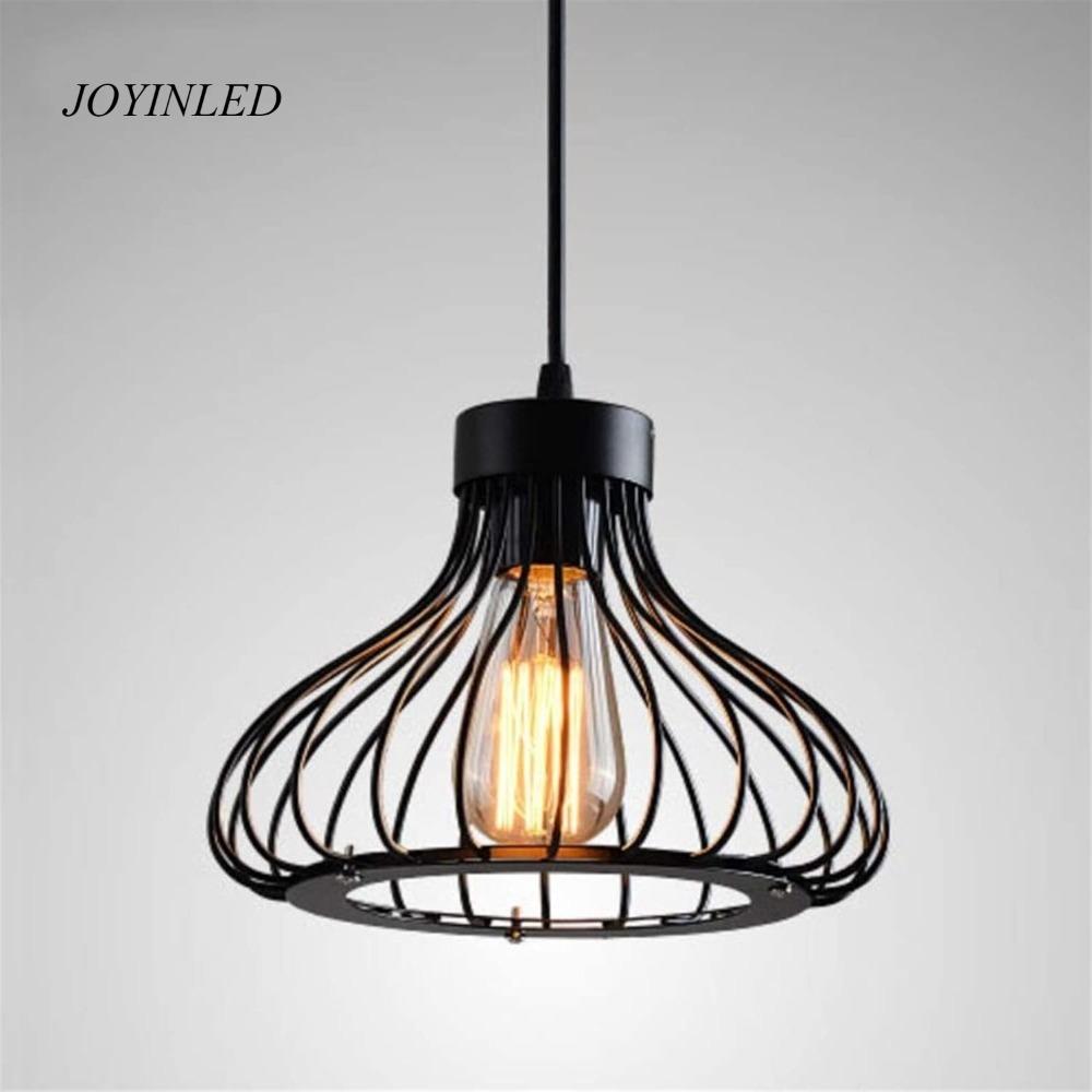 

JOYINLED Vintage Cage Metal Ceiling Lamp Chrasy Wire Cage Wrought Pendant Light for Bar Dining Room Study Kitchen Bedroom 23cm No bulb