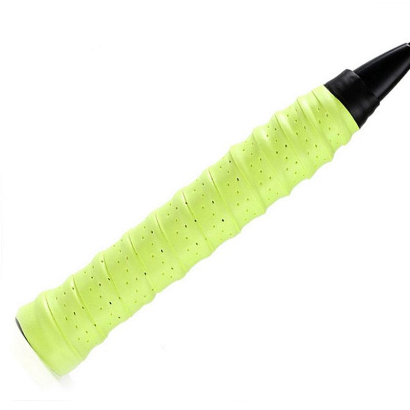 

Thickened Tennis Racket Grip Tape Anti Slip Perforated Super Absorbent Tennis Handle Tape Badminton Overgrip For Racquet фарби люмінесцентні зелений колір