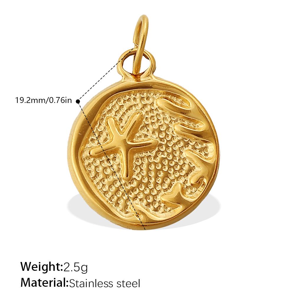 18K Gold Plated Shell Pendant for Versatile DIY Jewelry