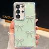 For Samsung Galaxy S24 Ultra Case Rhinestone Edge Butterfly Bow Decor TPU+PC IMD Phone Cover