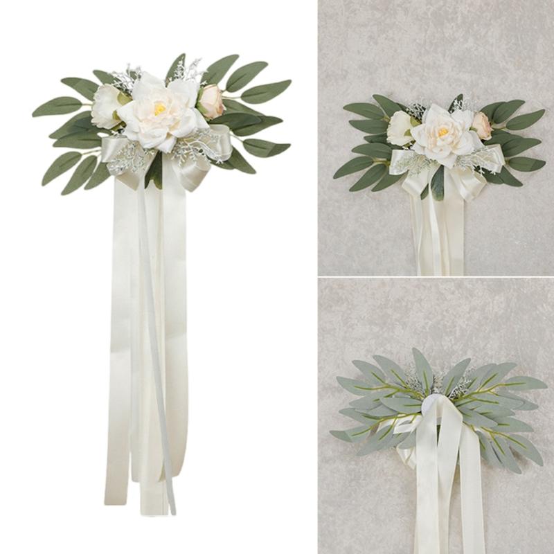 Tulle Church Wedding Chair Flowers Newest Chair Sashes Bands Chair Flowers for Weddings and Event