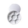 7-Grid Imitation Ceramic Uncovered or Covered Color-mixing Plate Nail Makeup Plate Art Painting Gypsum Doll Plastic Paint Plate