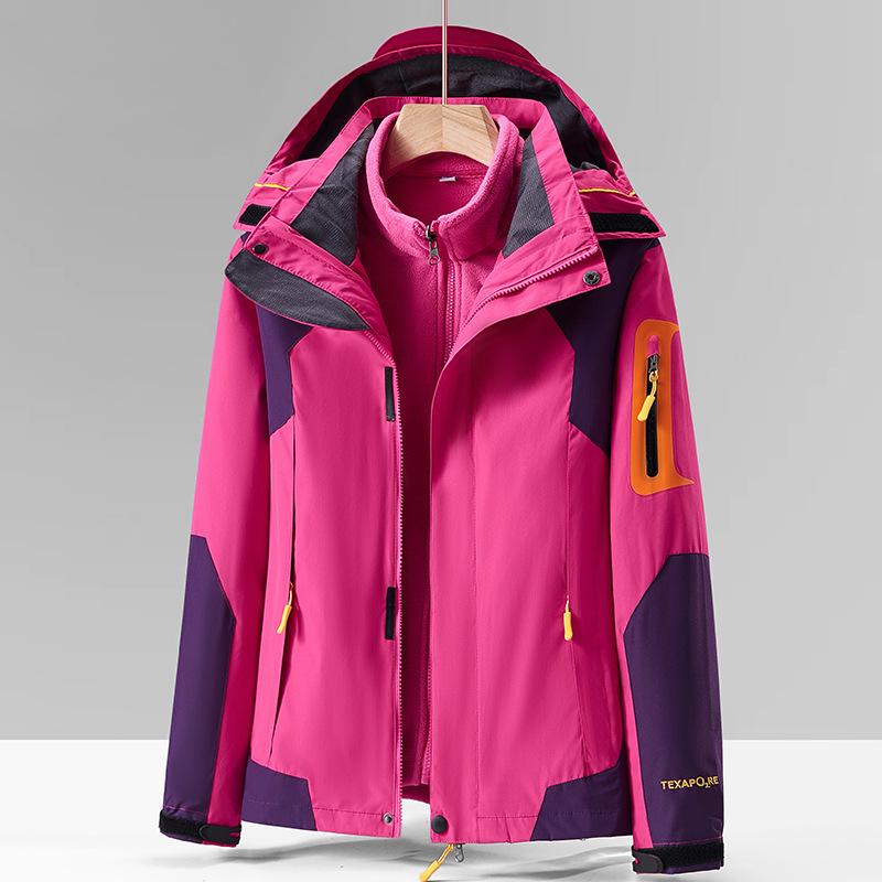 Outdoor Windproof and Waterproof Removable Jacket Three-in-one Winter Warm Jacket